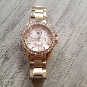 Rose Gold Fossil Watch